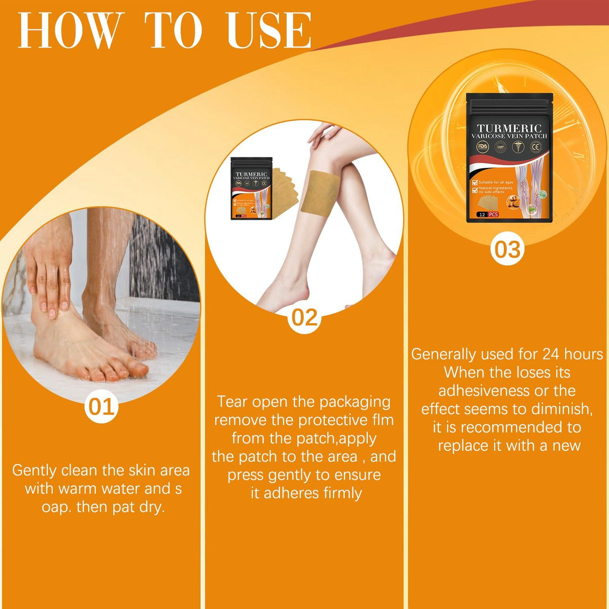 Turmeric Varicose Vein Patches (Buy 1 get 1 Free)