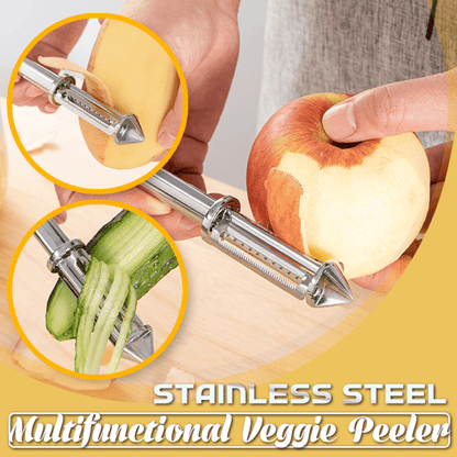 Slicezio™ 3 in 1 Stainless steel Multifunctional Veggie Peeler (Pack of 2)