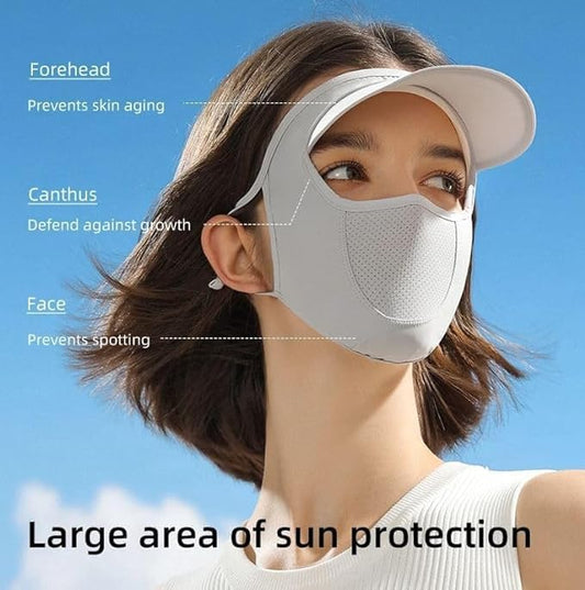 Sun Protection Mask Attached Cap