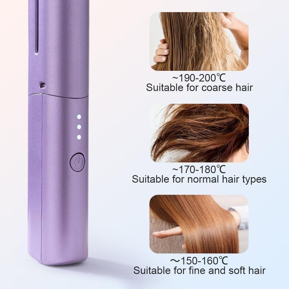Portable Mini Hair Straightener Rechargeable