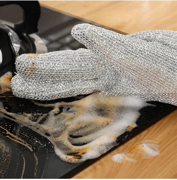 Bamboo Fiber Wire Dishwashing Gloves