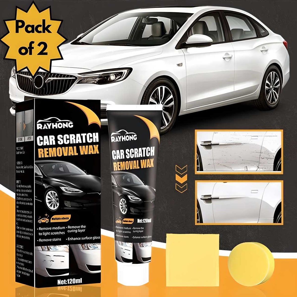 Auroraxy™️ Car Scratch Removal Wax (Pack of 2)
