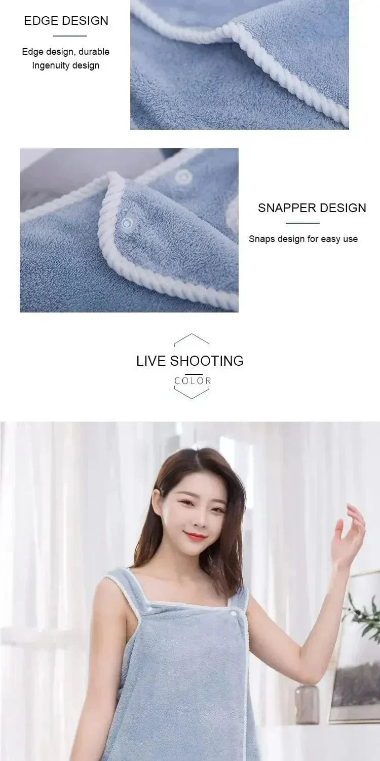 ComfortCurl™️ Womens' Wearable Bath Towel