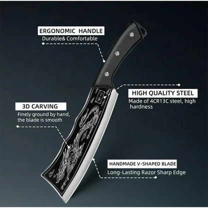 ObsidianSlice™️ Japanese Dragon Slicer Knife