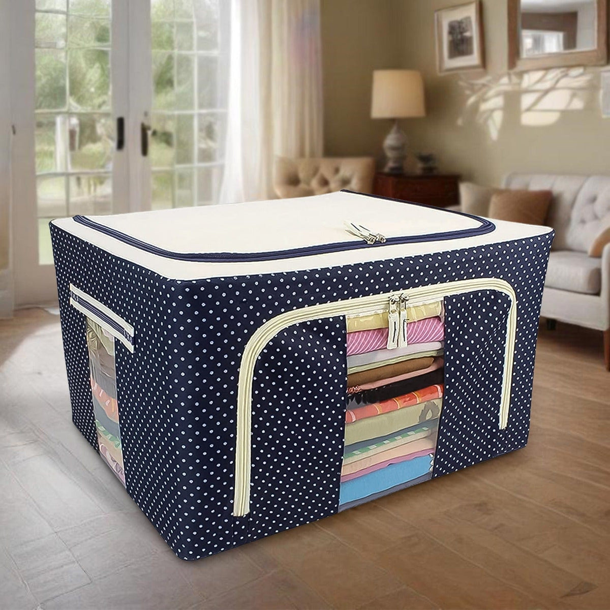 Containzio™️Foldable Steel Frame Clothes Organizer Bag