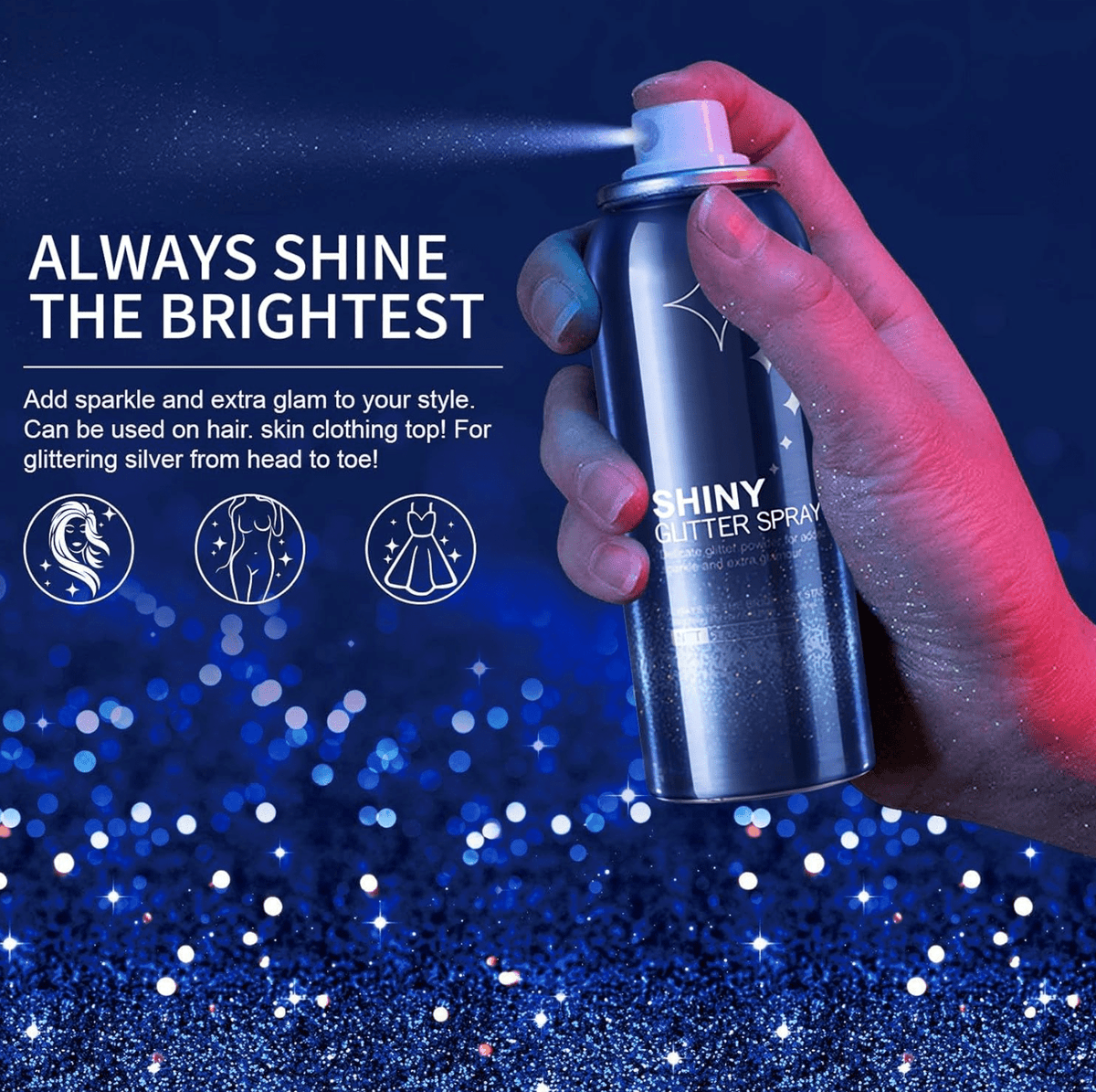 Hair and Body Glitter Color Spray (Pack Of 2)