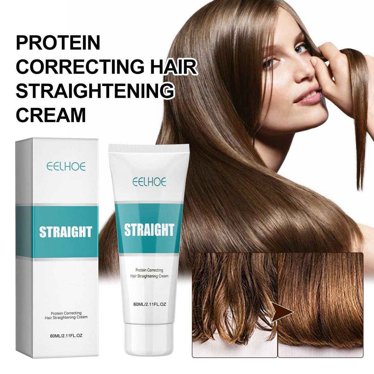 Shineluxy™️Hair Straightener Cream with Protein (Pack of 2)