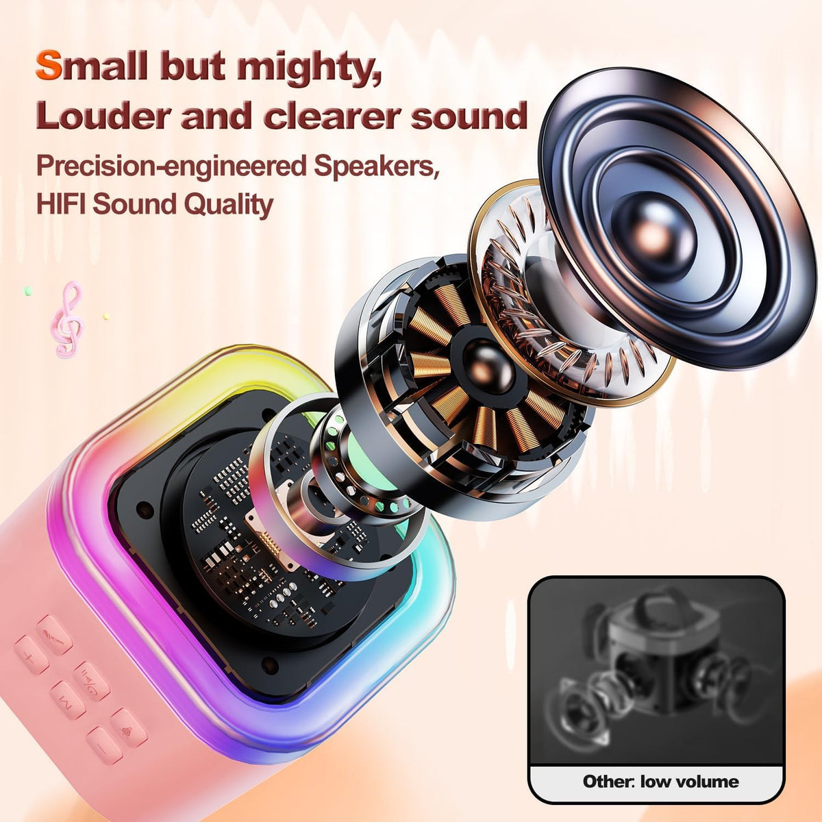 Mini Karaoke Speakers with Wireless Mic
