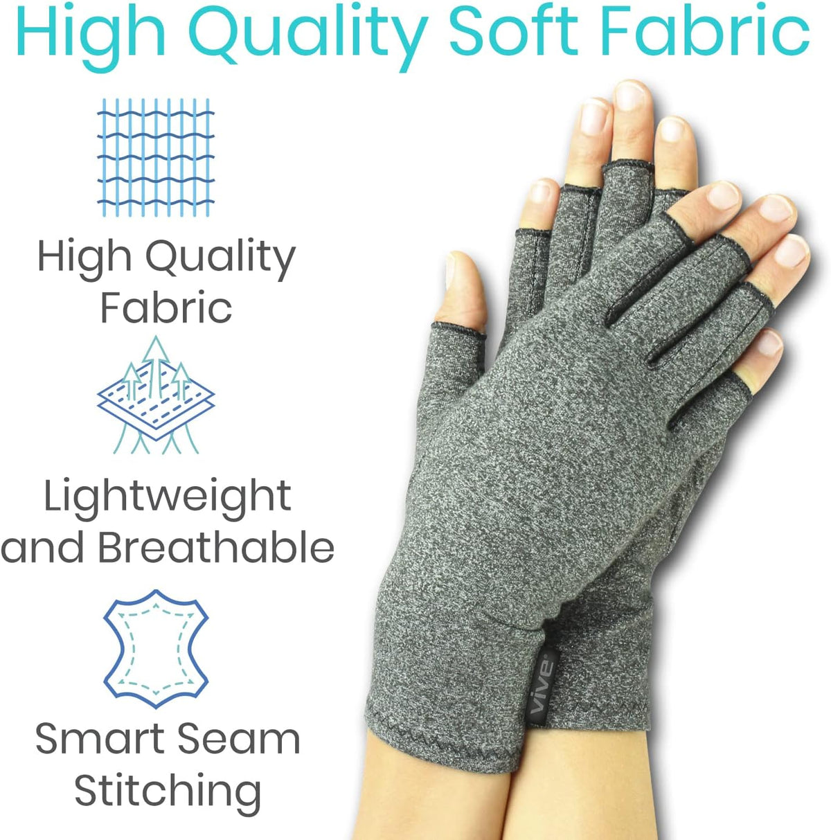 Premium Bamboo Compression Gloves (Pack Of 2)